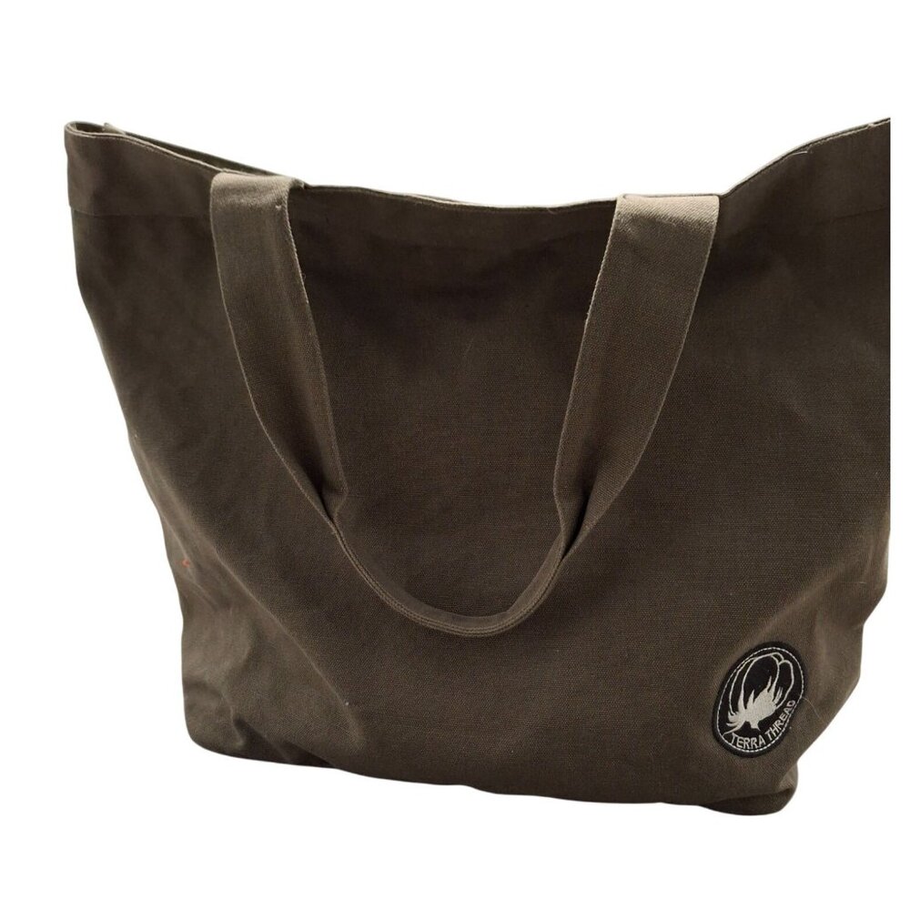 Terra Thread Organic Cotton Tote Bag With Inner Pocket & Embroidered Logo